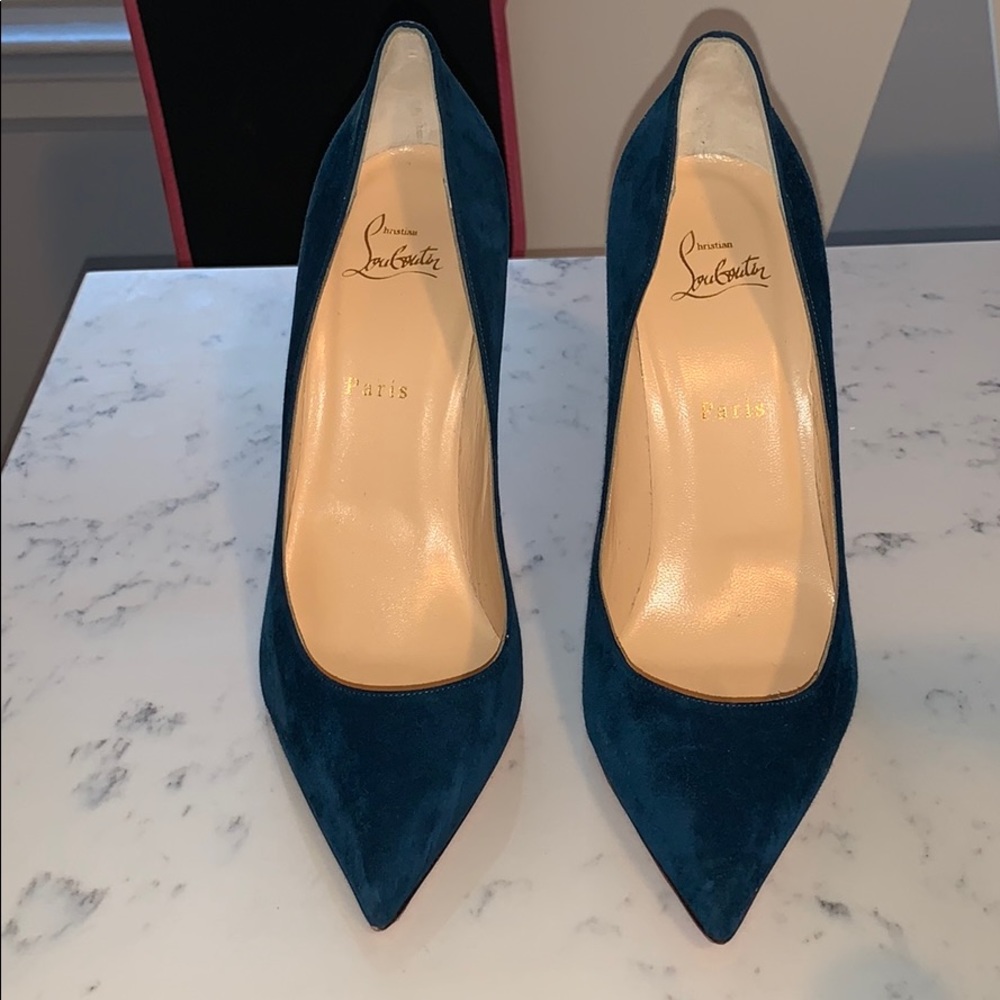 Blue suede Christian Louboutin